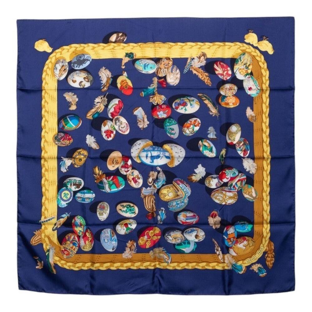 Hermes Silk Carre 90 Couvee d'Hermes The Hermes Egg Scarf Multicolor